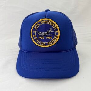 Vintage B-17 Flying Fortress 50th Anniversary Foam Front Trucker Snapback OSFA